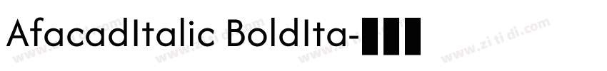 AfacadItalic BoldIta字体转换